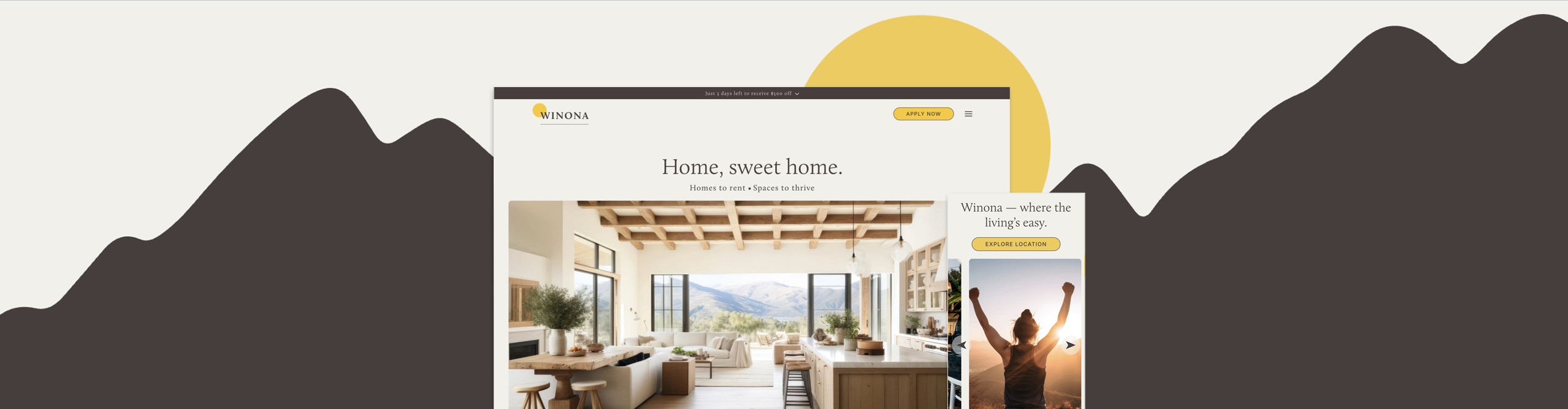 Winona website theme blog header